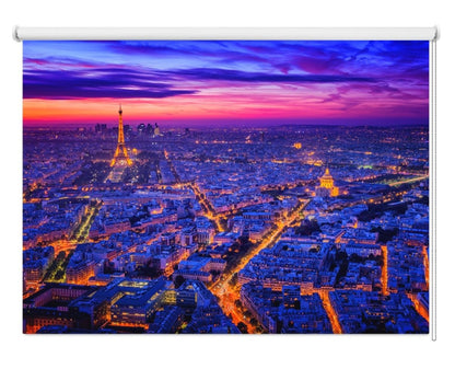 Sunset over Paris Printed Picture Photo Roller Blind - 1X369983 - Art Fever - Art Fever