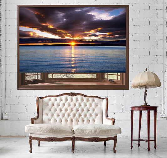 Sunset Sea View Printed Picture Photo Roller Blind - RB513 - Art Fever - Art Fever