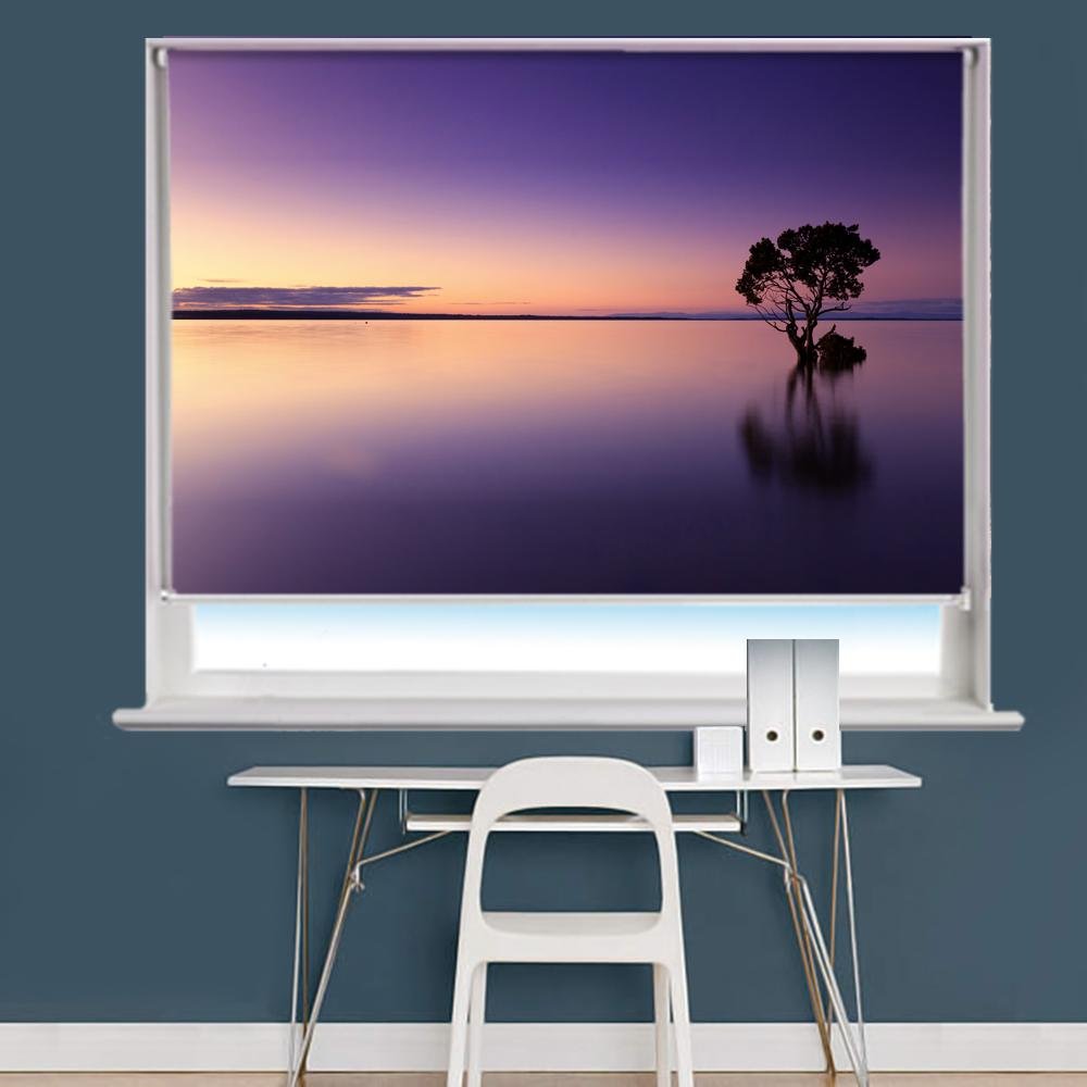 Sunset Tree Water Scene Image Printed Roller Blind - RB822 - Art Fever - Art Fever