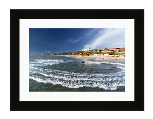 Surfers in Bournemouth On The Dorset Coast Framed Mounted Print Picture - FP24 - Art Fever - Art Fever