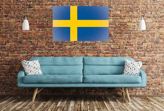 Swedish Flag Image Printed Onto A Single Panel Canvas - SPC45 - Art Fever - Art Fever