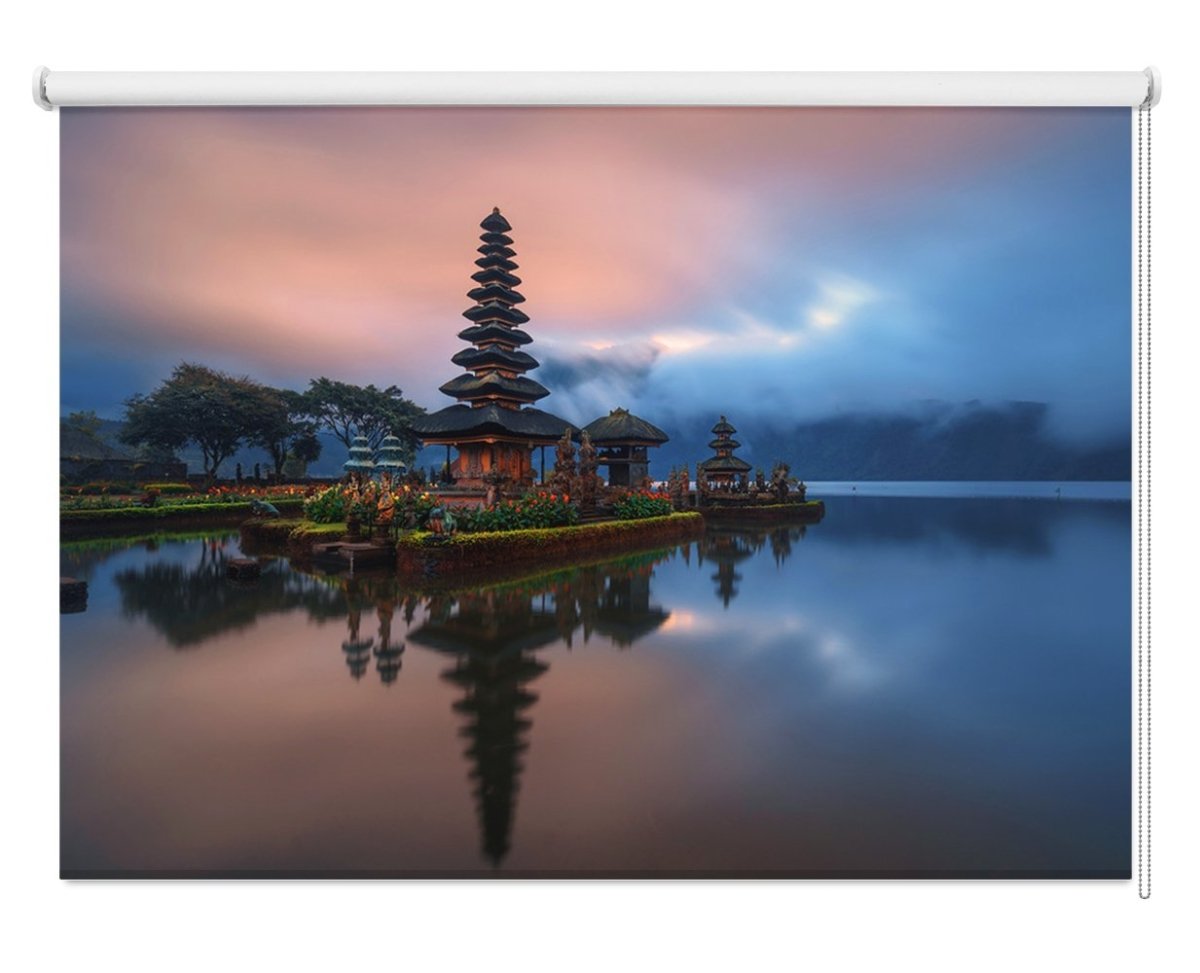 Temple by the Lake Printed Picture Photo Roller Blind- 1X1417451 - Art Fever - Art Fever