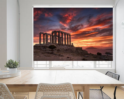 Temple Of Poseidon Printed Picture Photo Roller Blind - 1X45567 - Art Fever - Art Fever