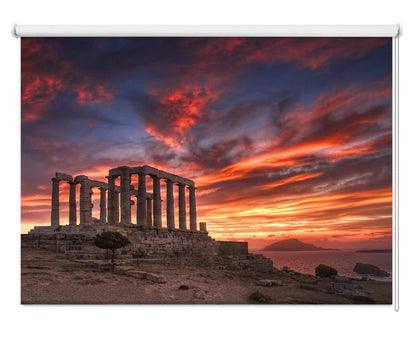 Temple Of Poseidon Printed Picture Photo Roller Blind - 1X45567 - Art Fever - Art Fever