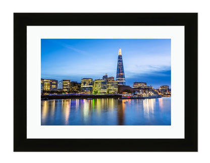 Thames River Embankment And London Skyline At Sunset Framed Mounted Print Picture - FP72 - Art Fever - Art Fever