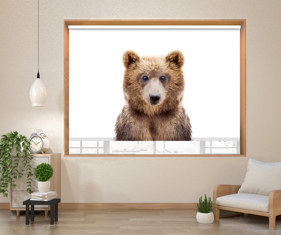 The Bear Peeking Animal Printed Picture Photo Roller Blind - 1X2402463 - Art Fever - Art Fever