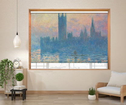 The Houses of Parliament, Sunset by Claude Monet Printed Photo Roller Blind - RB1252 - Art Fever - Art Fever