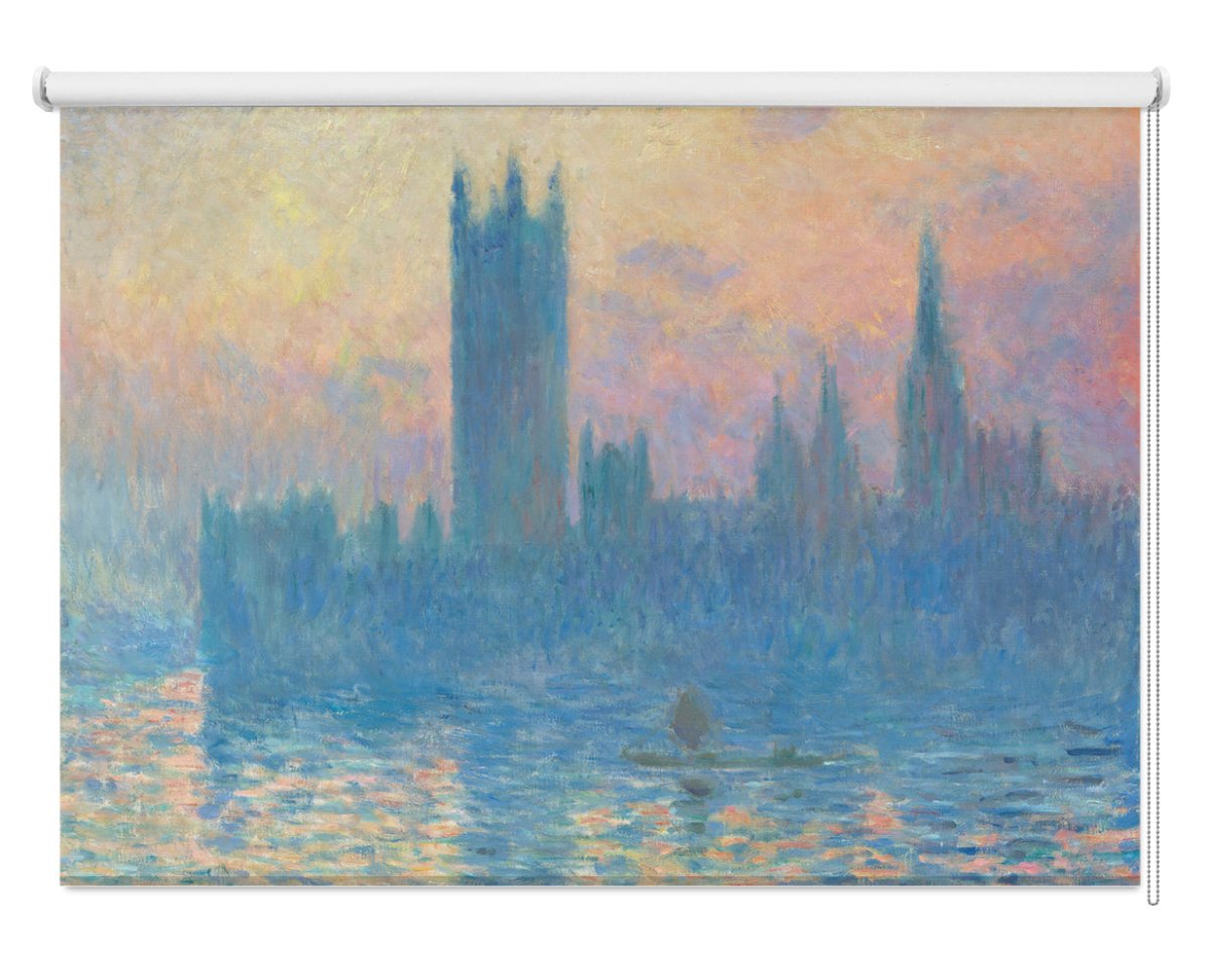 The Houses of Parliament, Sunset by Claude Monet Printed Photo Roller Blind - RB1252 - Art Fever - Art Fever