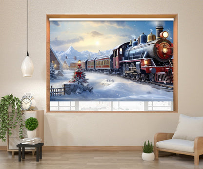 The Polar Express Christmas Scene Printed Picture Photo Roller Blind - RB1313 - Art Fever - Art Fever