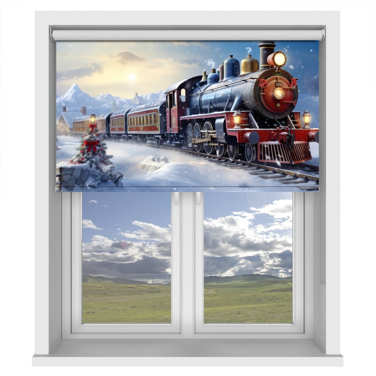 The Polar Express Christmas Scene Printed Picture Photo Roller Blind - RB1313 - Art Fever - Art Fever