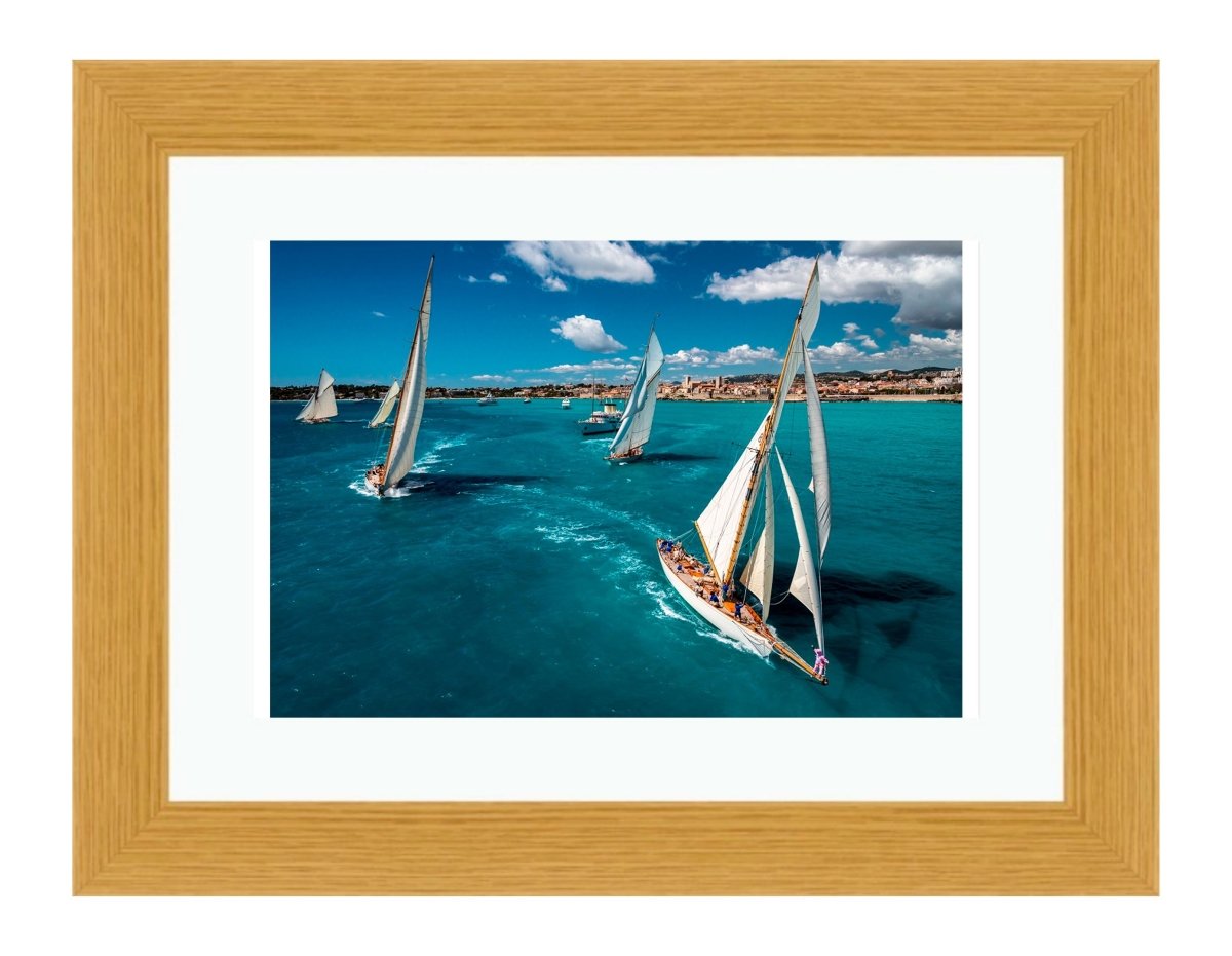 The Race Start Yachts on Riviera Wall Art Framed Mounted Print Picture - 1X914233 - Art Fever - Art Fever