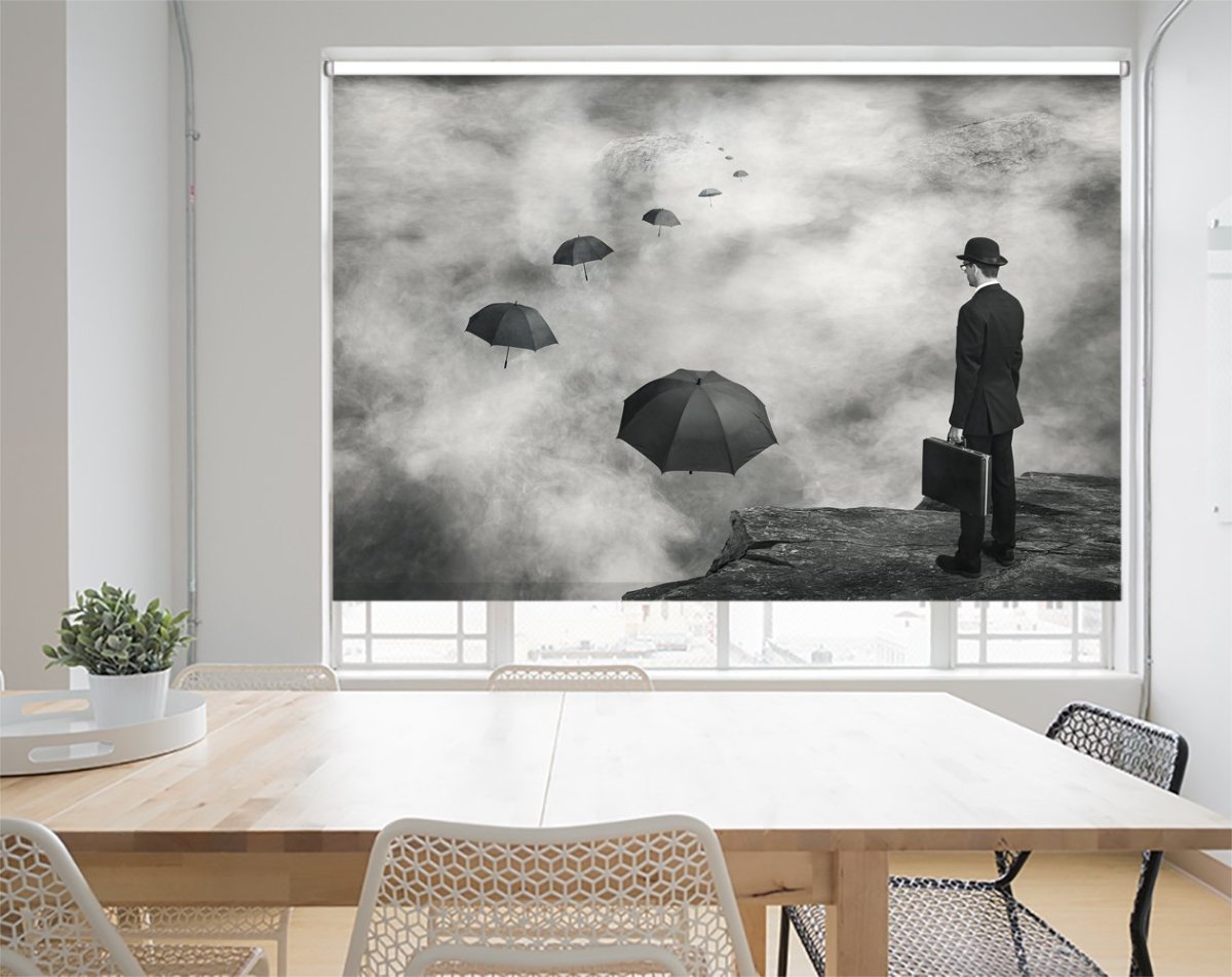 The Road Less Traveled Printed Picture Photo Roller Blind - 1X610703 - Art Fever - Art Fever