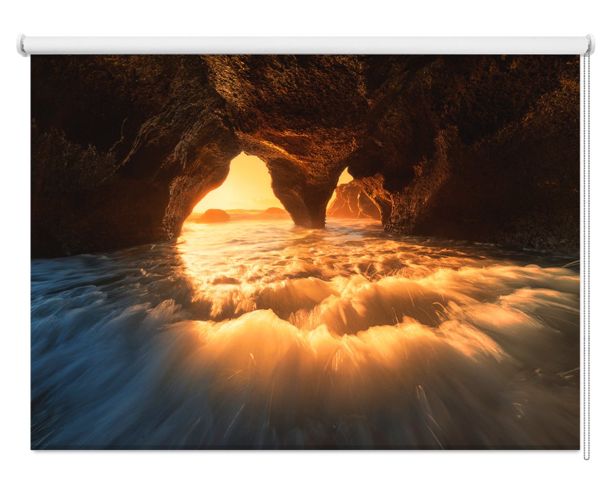 The Secret Sea Cave Printed Photo Roller Blind - 1X1212846 - Art Fever - Art Fever