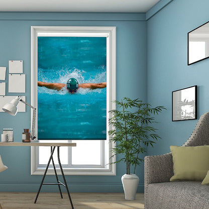 The Swimmer Printed Picture Photo Roller Blind - 1X2146521 - Art Fever - Art Fever