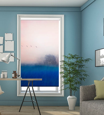The Tree on the Blue Landscape Art Printed Picture Photo Roller Blind - 1X1626201 - Art Fever - Art Fever