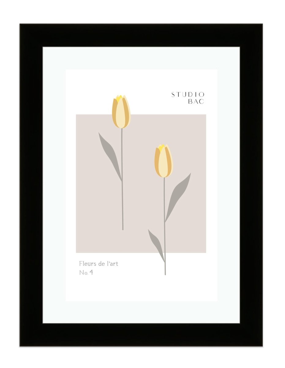 The Tulip Illustration Wall Art Framed Mounted Print Picture - 1X2068903 - Art Fever - Art Fever