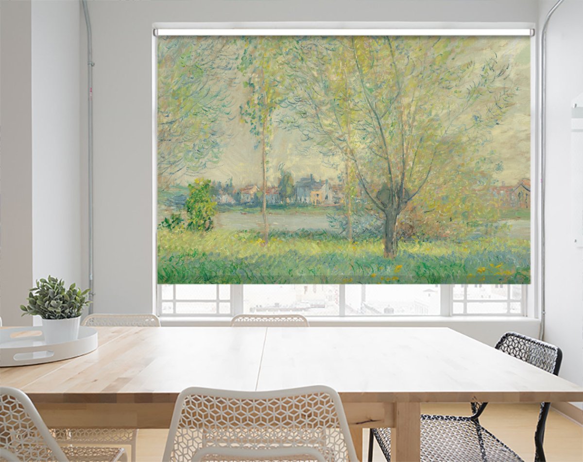 The Willows (1880) by Claude Monet Printed Photo Roller Blind - RB1253 - Art Fever - Art Fever
