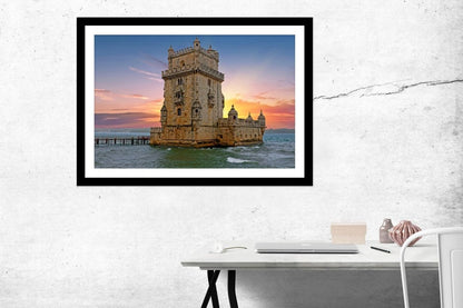 Torre De Belem, Lisbon Portugal Framed Mounted Print Picture - FP68 - Art Fever - Art Fever