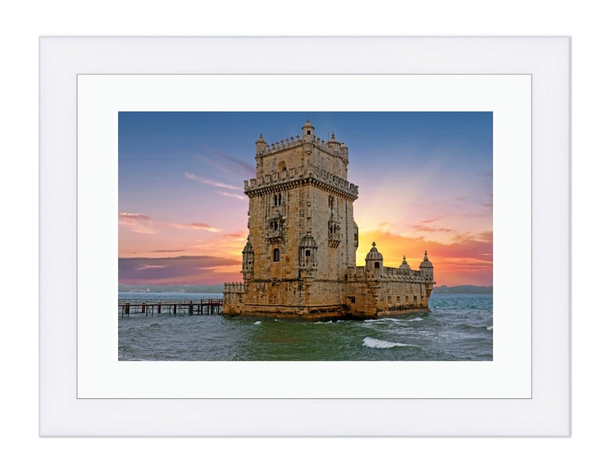Torre De Belem, Lisbon Portugal Framed Mounted Print Picture - FP68 - Art Fever - Art Fever