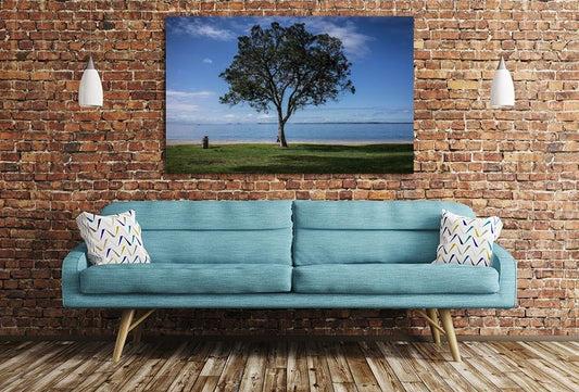 Tree & Beach Scene Image Printed Onto A Single Panel Canvas - SPC11 - Art Fever - Art Fever