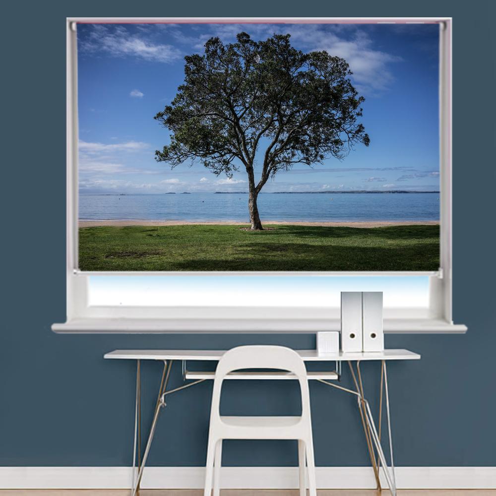 Tree & Beach Scene Printed Photo Picture Roller Blind - RB715 - Art Fever - Art Fever