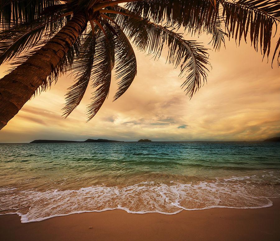 Tropical Beach at Dusk Printed Picture Photo Roller Blind - RB512 - Art Fever - Art Fever