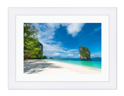Tropical Beach Scene in Thailand Framed Mounted Print Picture - FP20 - Art Fever - Art Fever