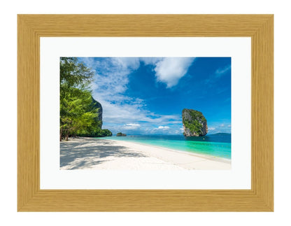 Tropical Beach Scene in Thailand Framed Mounted Print Picture - FP20 - Art Fever - Art Fever