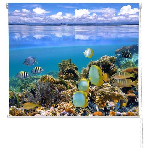 Tropical Coral Bay Printed Picture Photo Roller Blind - RB105 - Art Fever - Art Fever