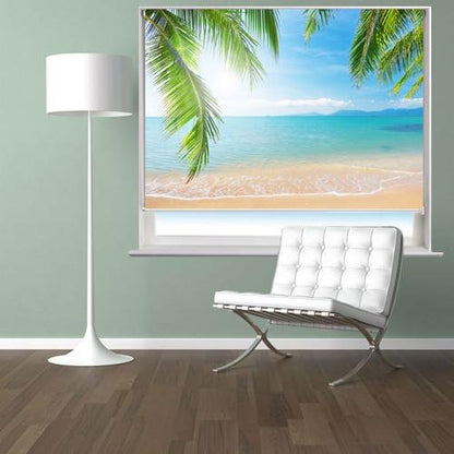 Tropical palm Beach Printed Picture Photo Roller Blind - RB281 - Art Fever - Art Fever