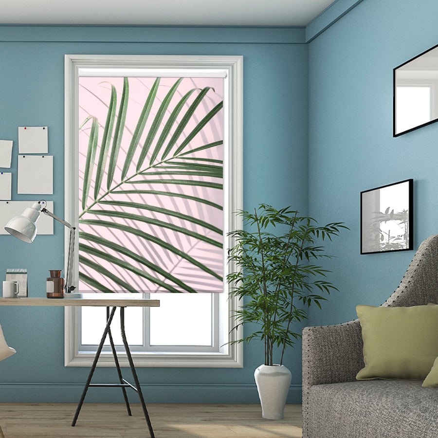Tropical Palm Leaf Shadow Printed Picture Photo Roller Blind - 1X2381989 - Art Fever - Art Fever