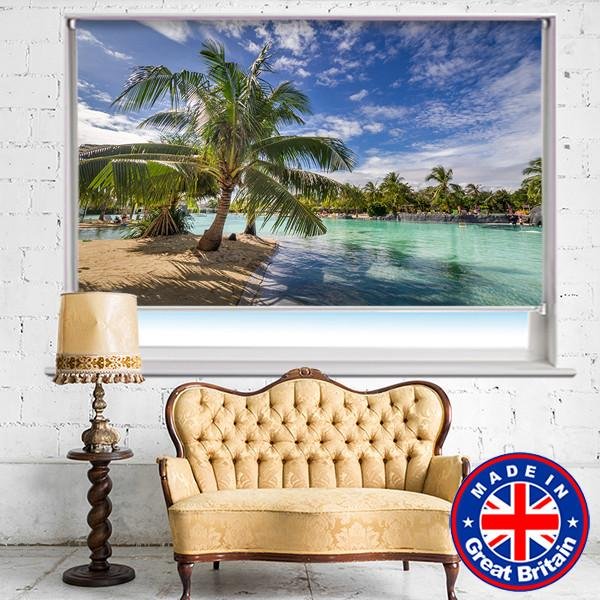 Tropical Palm Paradise Printed Picture Photo Roller Blind - RB569 - Art Fever - Art Fever