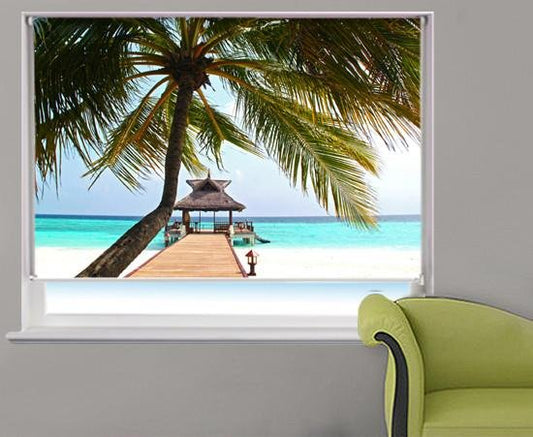 Tropical Palm Printed Photo Picture Roller Blind - RB330 - Art Fever - Art Fever
