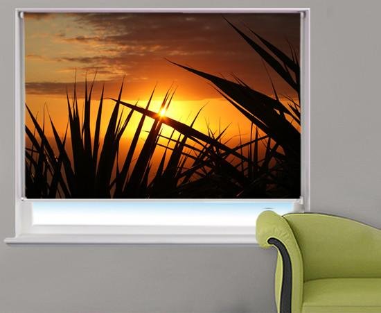 Tropical Sunset Beach Printed Photo Picture Roller Blind - RB333 - Art Fever - Art Fever