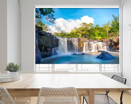 Tropical Waterfalls Printed Picture Photo Roller Blind- 1X1609167 - Art Fever - Art Fever