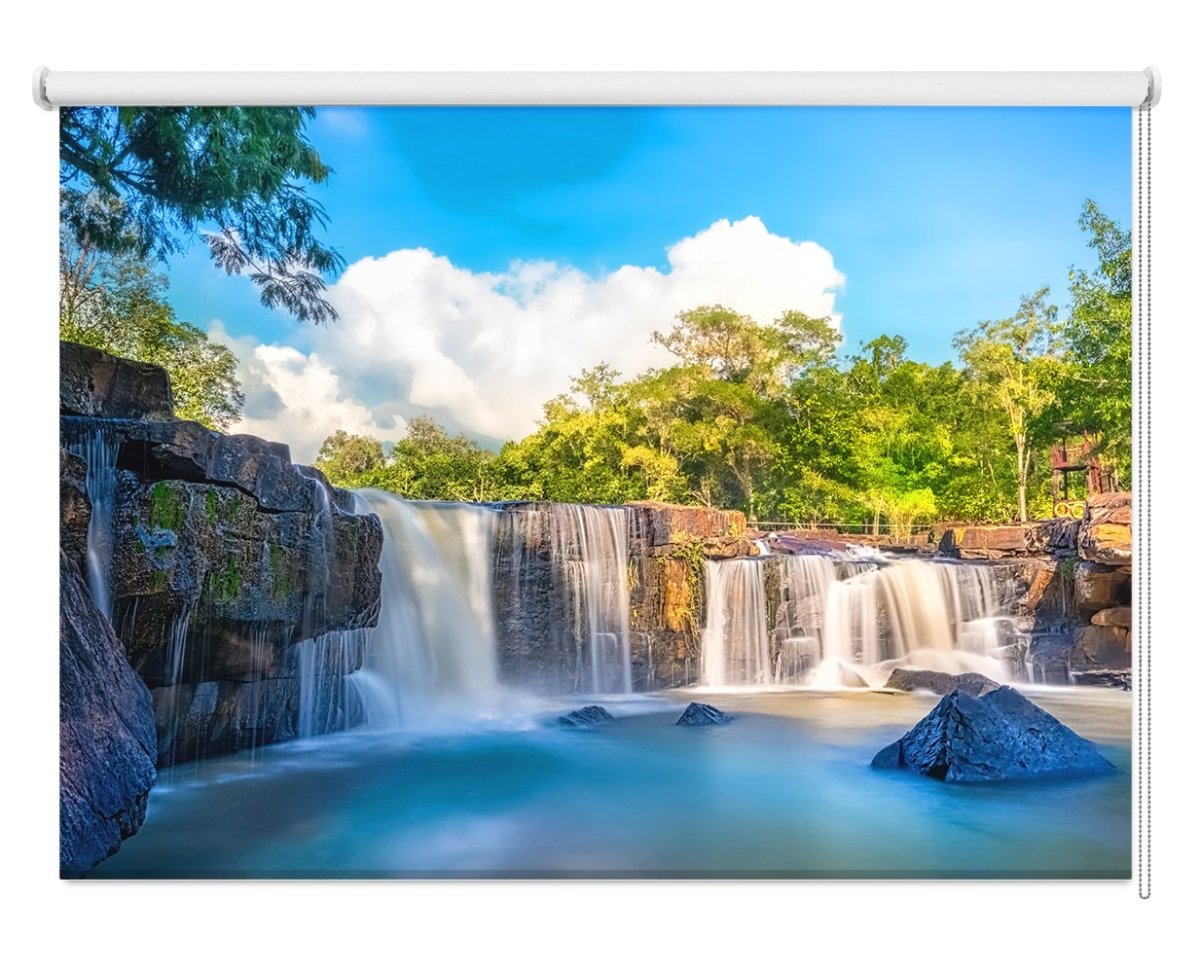 Tropical Waterfalls Printed Picture Photo Roller Blind- 1X1609167 - Art Fever - Art Fever