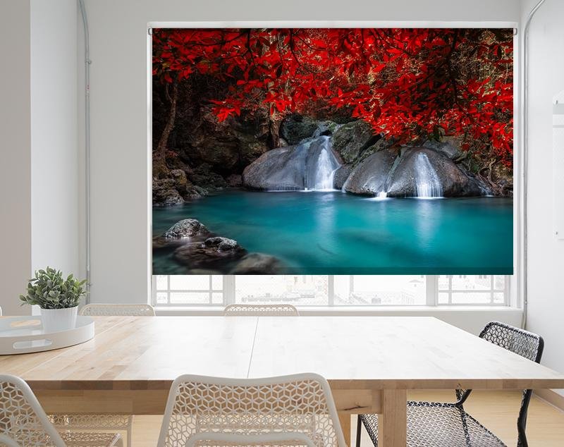 Turquoise water through the Thailand Rain Forest Printed Picture Photo Roller Blind - RB705 - Art Fever - Art Fever