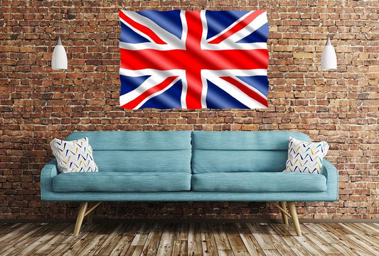 United Kingdom Flag Ripple Image Printed Onto A Single Panel Canvas - SPC40 - Art Fever - Art Fever