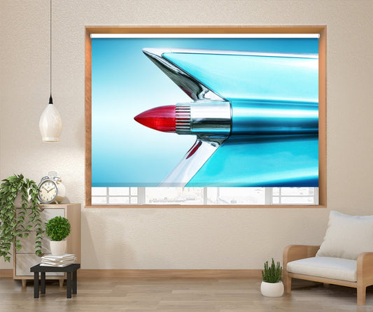 US classic car 1959 Sedan Deville tail fin abstract Printed Picture Photo Roller Blind - 1X2161790 - Art Fever - Art Fever