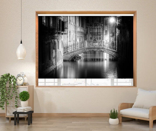 Venice at Night Printed Picture Photo Roller Blind - 1X116389 - Art Fever - Art Fever