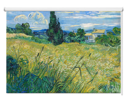 Vincent van Gogh's Green Wheat Field with Cypress Printed Photo Roller Blind - RB1254 - Art Fever - Art Fever