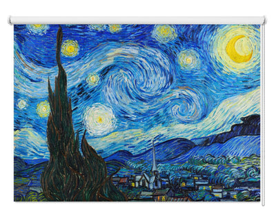 Vincent Van Gogh's The Starry Night Printed Photo Roller Blind - RB1246 - Art Fever - Art Fever