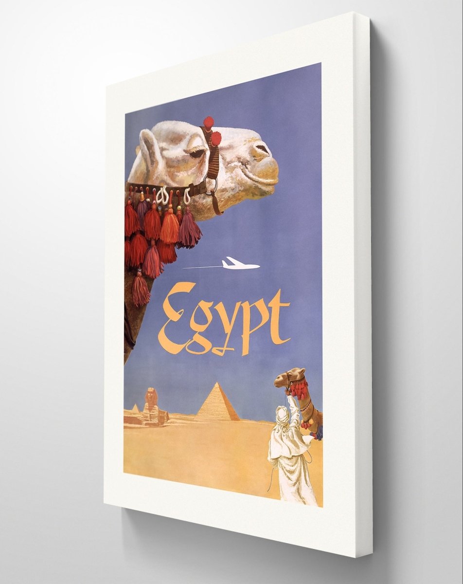 Visit Egypt 🇪🇬 Vintage Travel Poster Canvas Print Picture Wall Art - 1X2565615 - Art Fever - Art Fever