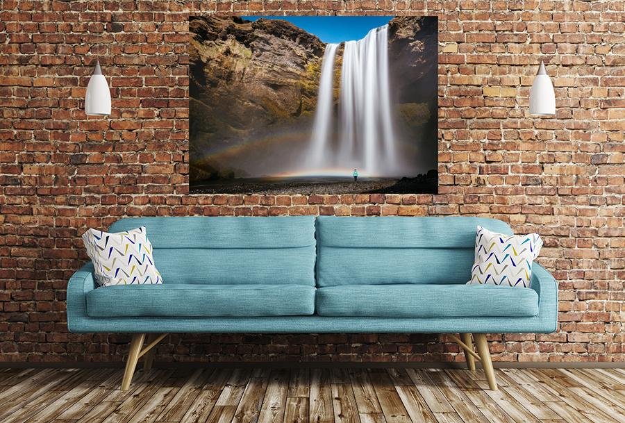 Waterfall Rocks Scene Image Printed Onto A Single Panel Canvas - SPC87 - Art Fever - Art Fever
