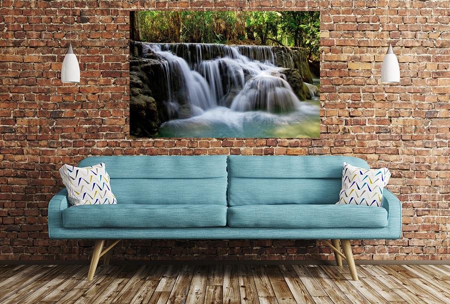 Waterfall Scene Image Printed Onto A Single Panel Canvas - SPC86 - Art Fever - Art Fever