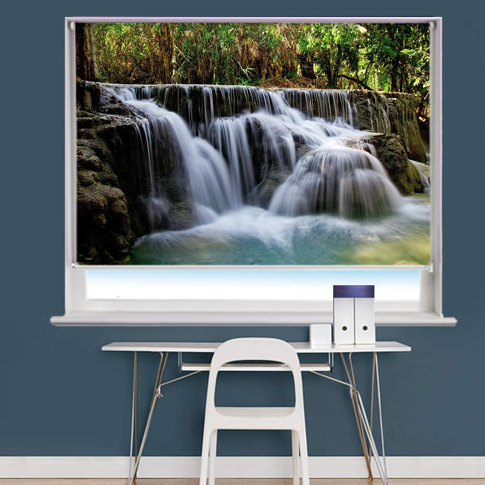 Waterfall Scene Image Printed Roller Blind - RB826 - Art Fever - Art Fever
