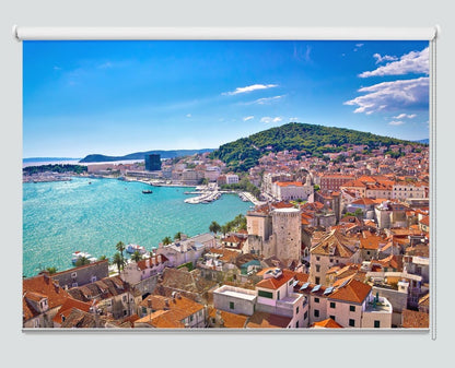 Waterfront And Marjan Hill Aerial View, Dalmatia, Croatia Printed Picture Photo Roller Blind - RB1001 - Art Fever - Art Fever