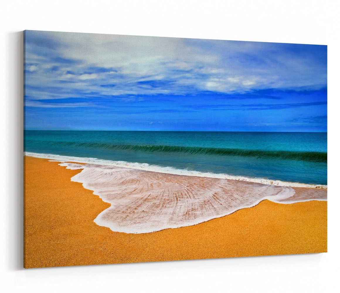Waves on the Tropical Beach Canvas Print Wall Art - 1X33418 - Art Fever - Art Fever