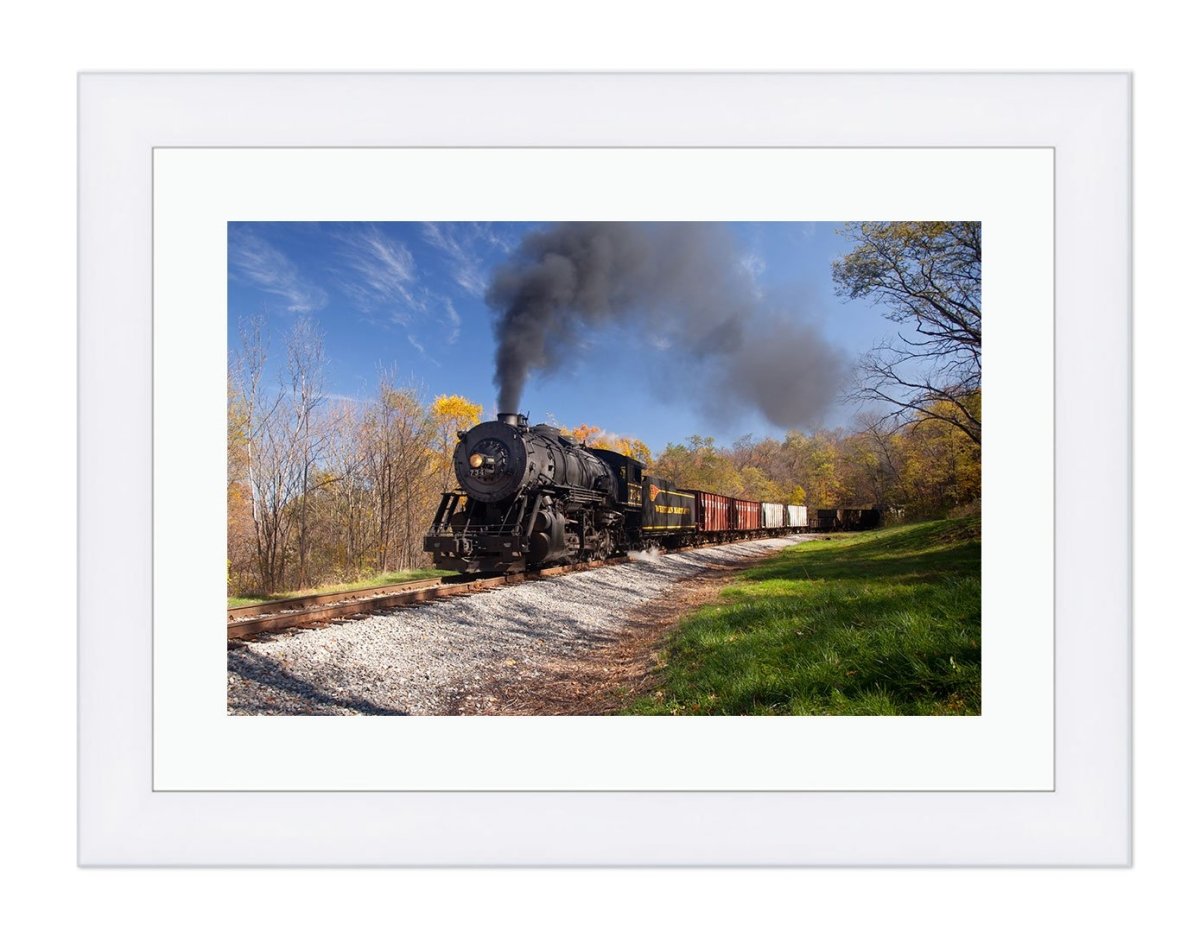 Western Maryland Railroad Steam Train Framed Mounted Print Picture - FP11 - Art Fever - Art Fever