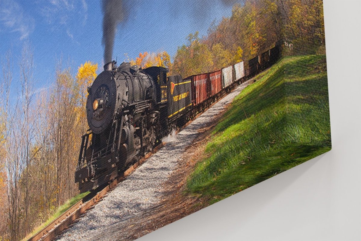 Western Maryland Railroad Steam Train Printed Canvas Print Picture - SPC167 - Art Fever - Art Fever